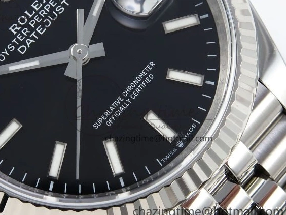0105 DateJust 36 126234 APF 1:1 Best Edition 904L Steel Black Sitck Dial on SS Jubilee Bracelet VR UrbanStyle 1584